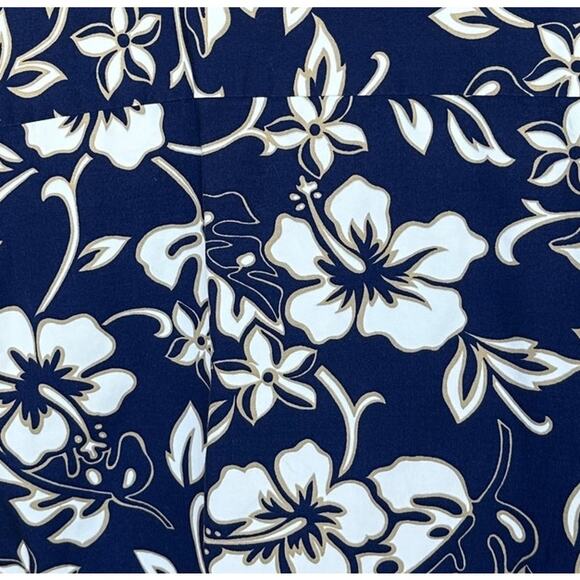 Hawaiian Shirt Hibiscus Button Down Crop Top One Size Boxy Coconutgirl Unique - Picture 2 of 6